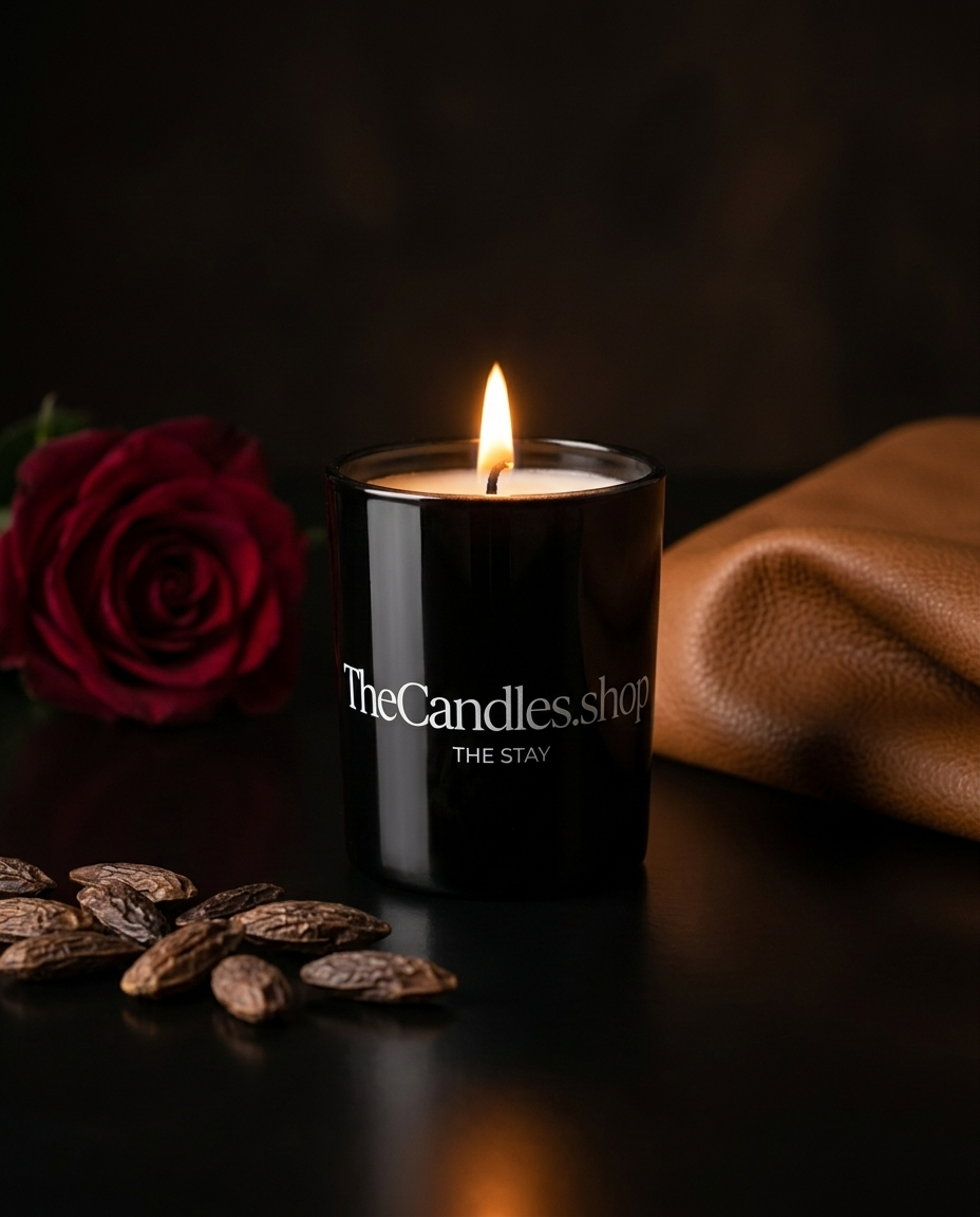 Last Sip 40g soy candle, amber oud and patchouli, from the trial pack