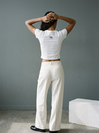 AI DEGENERATED. white fitted baby tee by nonexsuch, view 7 of 7