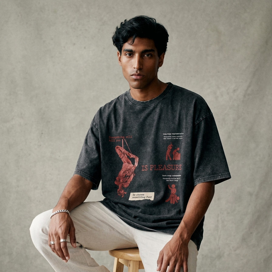 Bondage vintage wash graphic t-shirt by nonexsuch, view 1 of 7