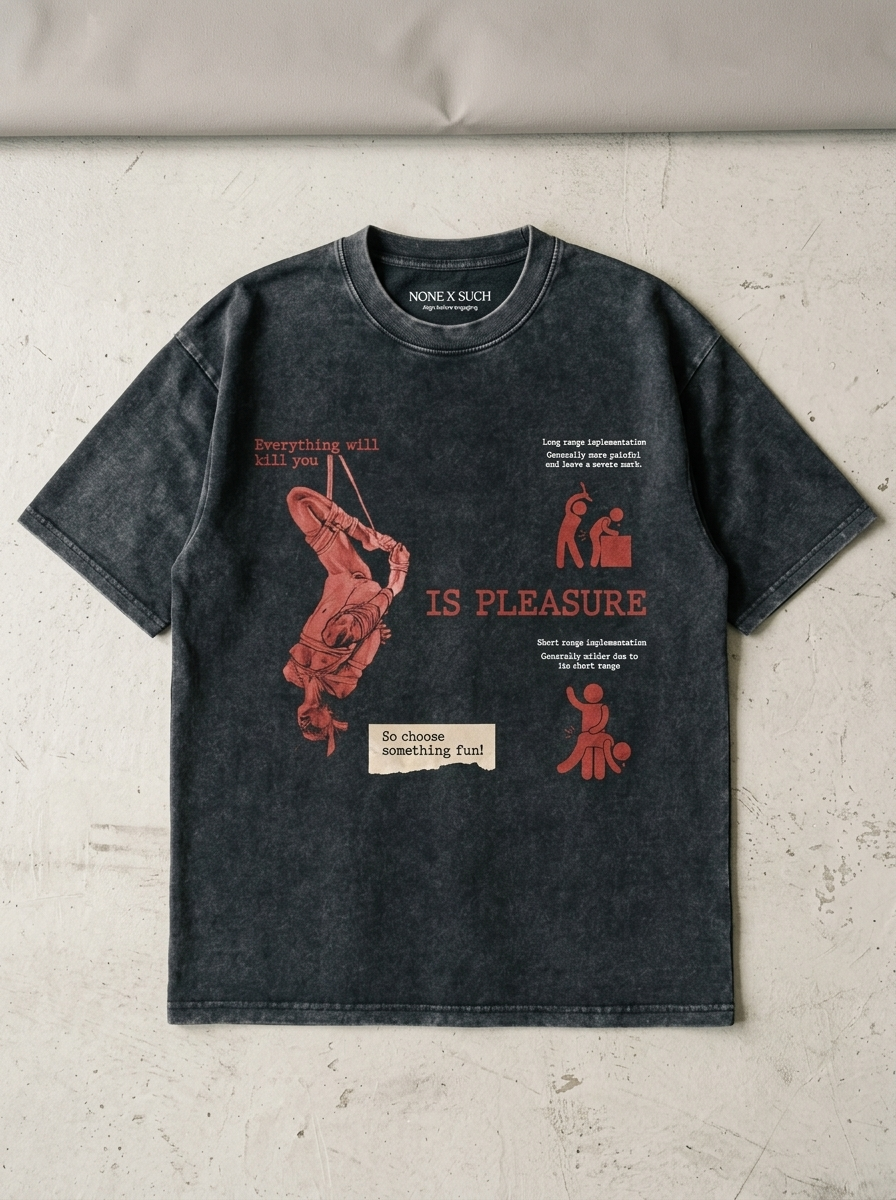 Bondage vintage wash graphic t-shirt by nonexsuch, view 4 of 7
