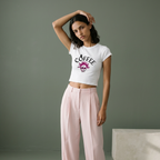Caffeinated fitted graphic baby tee by nonexsuch, view 1 of 7