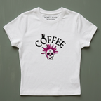 Caffeinated fitted graphic baby tee by nonexsuch, view 4 of 7