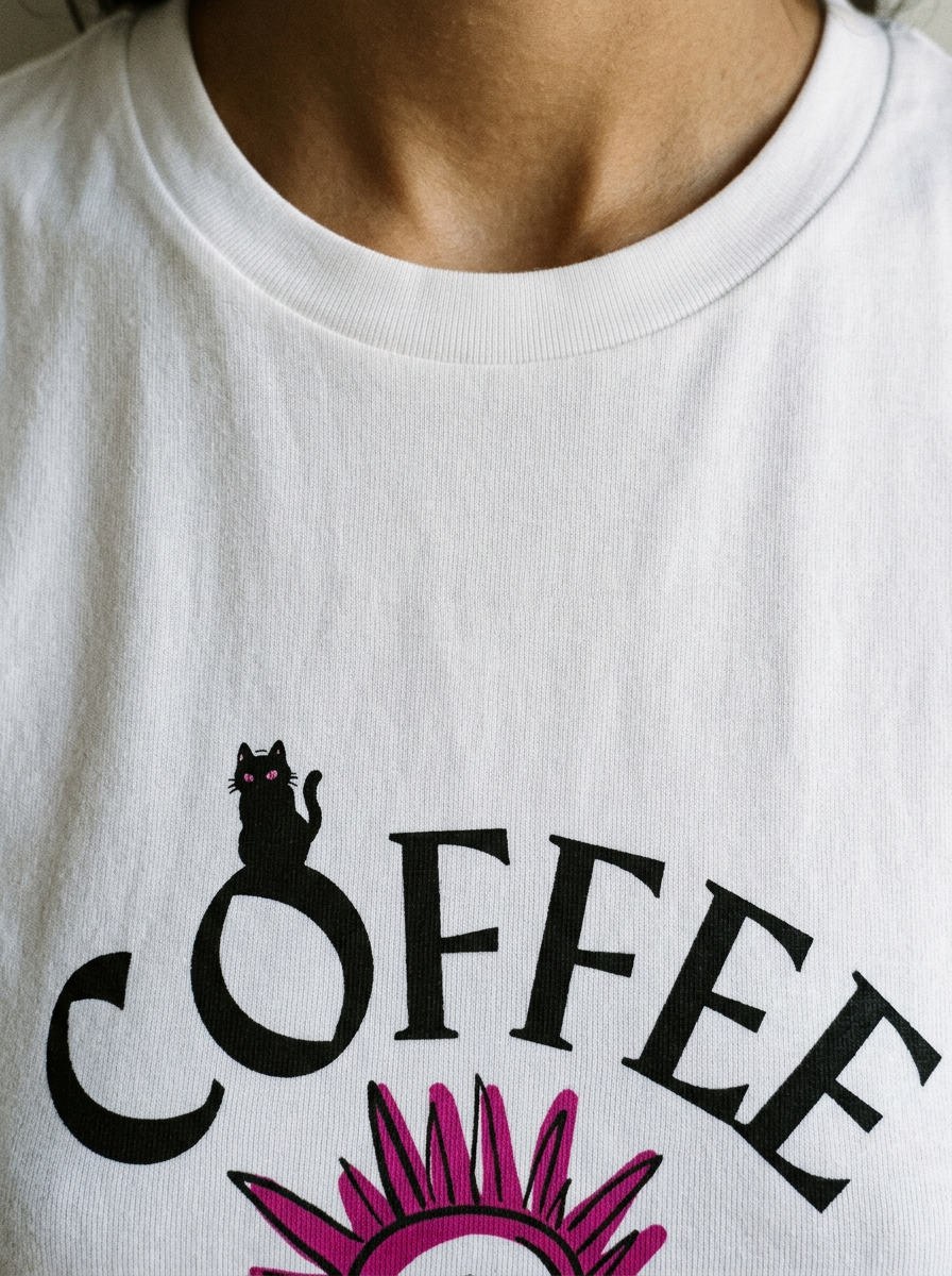 Caffeinated fitted graphic baby tee by nonexsuch, view 7 of 7
