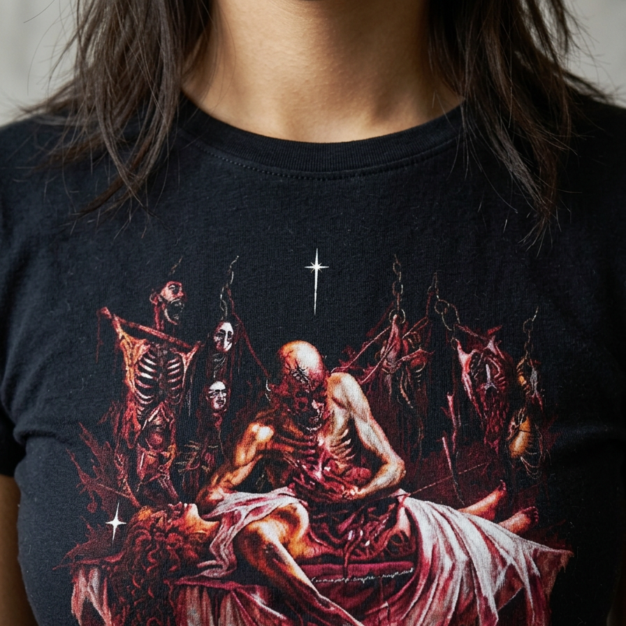 Obsession fitted graphic baby tee by nonexsuch, view 2 of 7