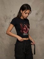Obsession fitted graphic baby tee by nonexsuch, view 3 of 7