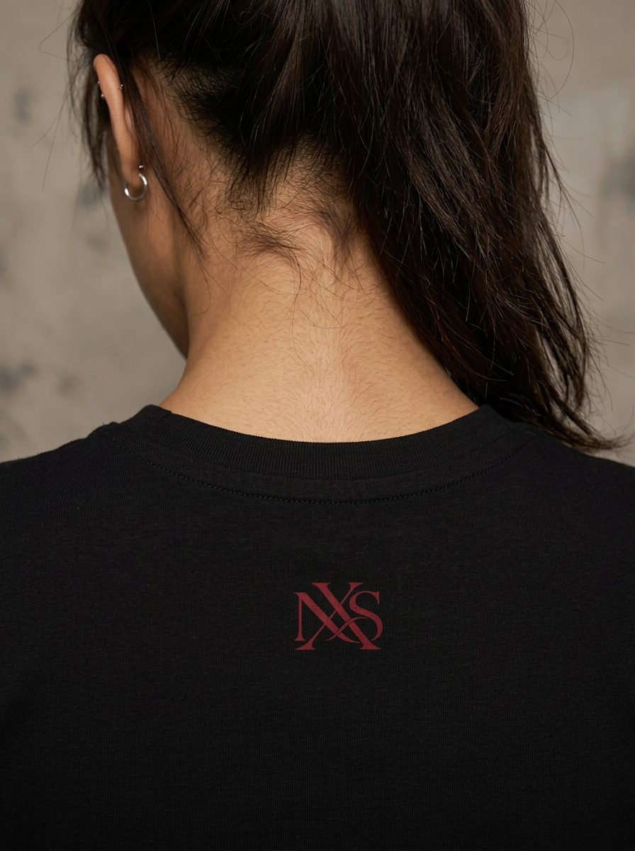 Obsession fitted graphic baby tee by nonexsuch, view 5 of 7