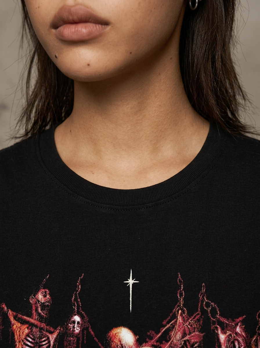 Obsession fitted graphic baby tee by nonexsuch, view 7 of 7