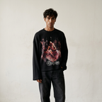 Obsession waffle knit full sleeve t-shirt by nonexsuch, view 1 of 5