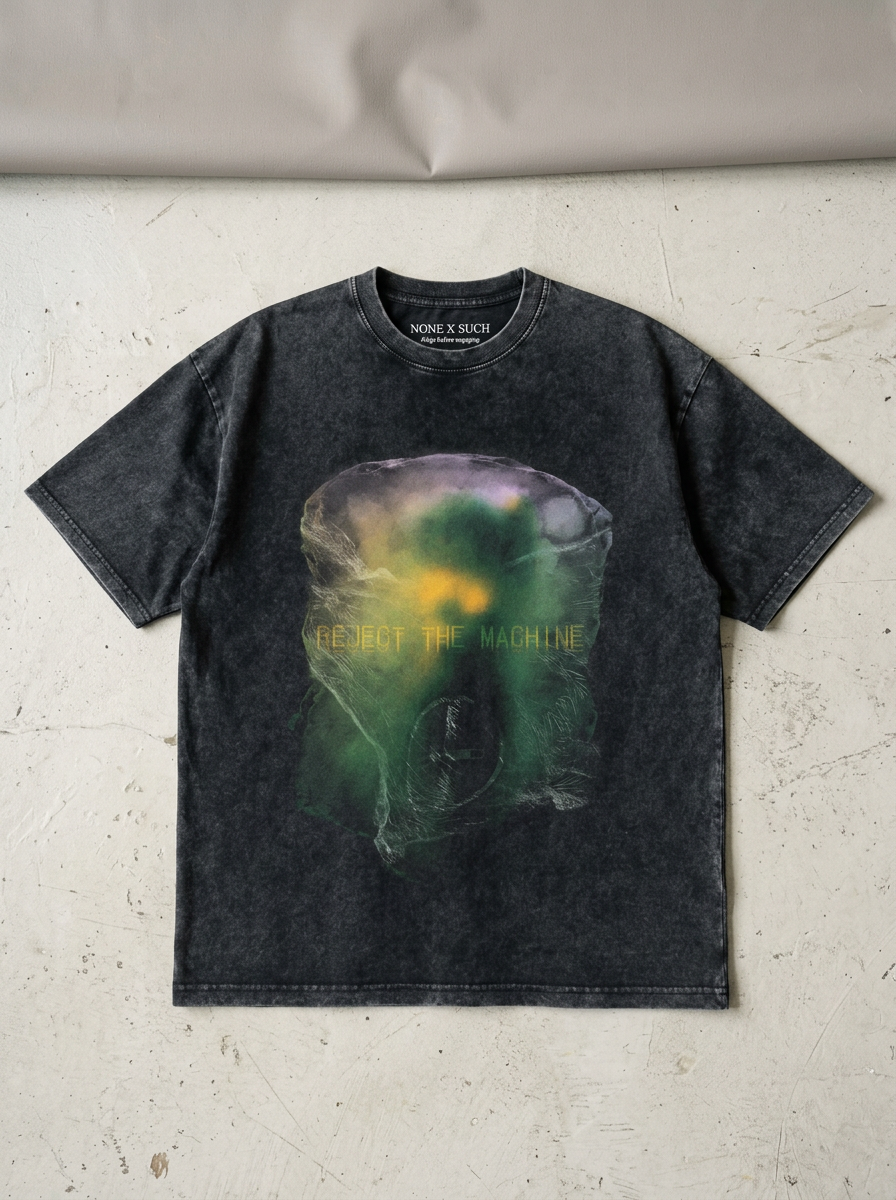 Reject the Machine vintage wash graphic t-shirt by nonexsuch, view 5 of 6