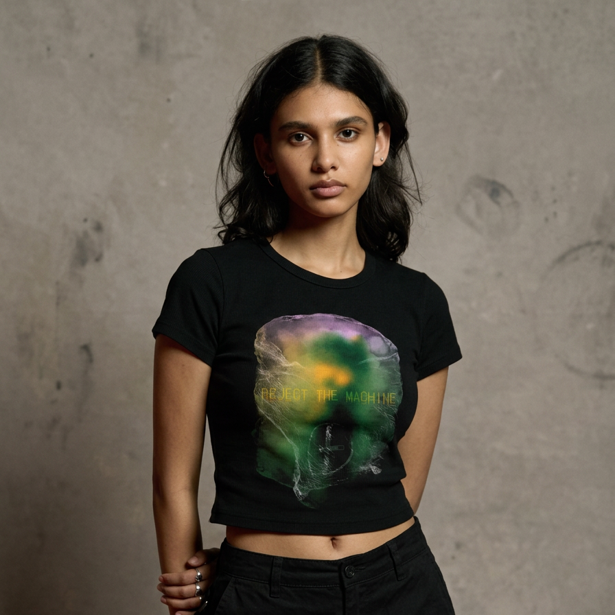 RTM fitted graphic baby tee by nonexsuch, view 1 of 6