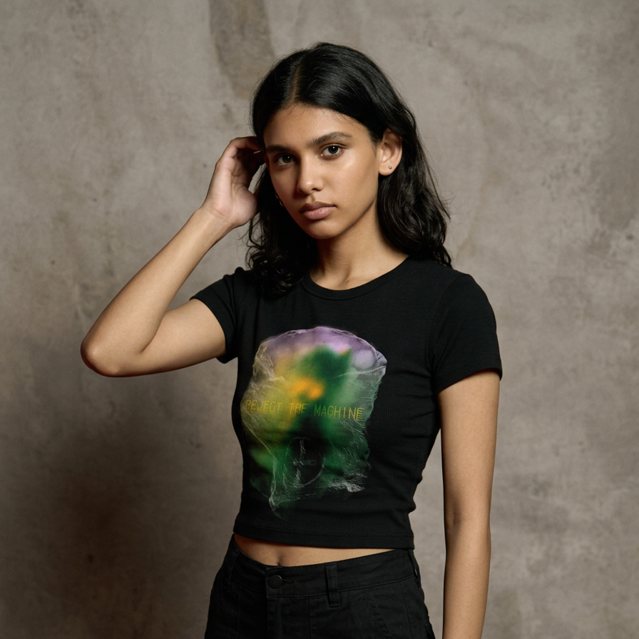 RTM fitted graphic baby tee by nonexsuch, view 4 of 6
