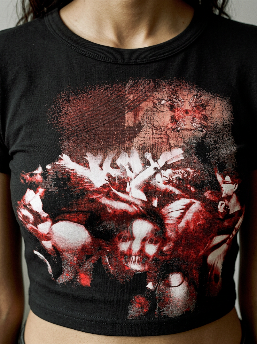 SCHIZ fitted graphic baby tee by nonexsuch, view 4 of 6