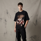 SCHIZ boxy waffle knit graphic t-shirt by nonexsuch, view 1 of 7